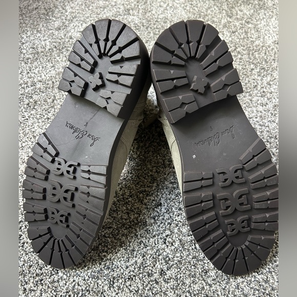 SAM EDELMAN LEX sage green suede leather combat boots size 8 - Picture 11 of 15